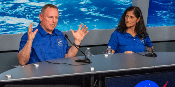 Butch Witmore and Suni Williams speaking