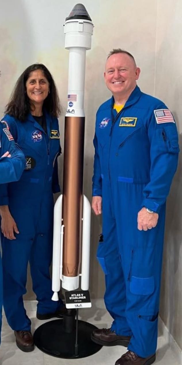 NASA astronauts Suni Williams and Butch Wilmore before they were stranded in space for nine months.