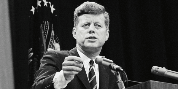 Files related to the assassination of JFK, pictured here delivering a speech, remained classified for over 60 years after his death.