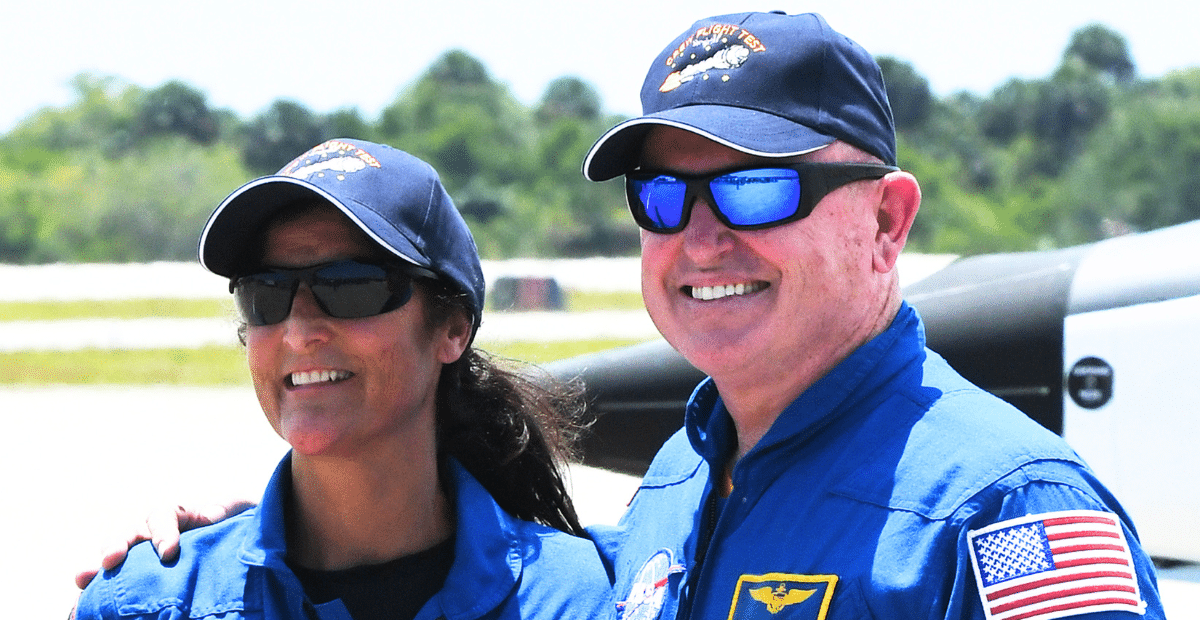 NASA astronauts Suni Williams and Butch Wilmore in May 2024 before their trip to space, where they were stranded for 9 months and likely received surprising earnings.