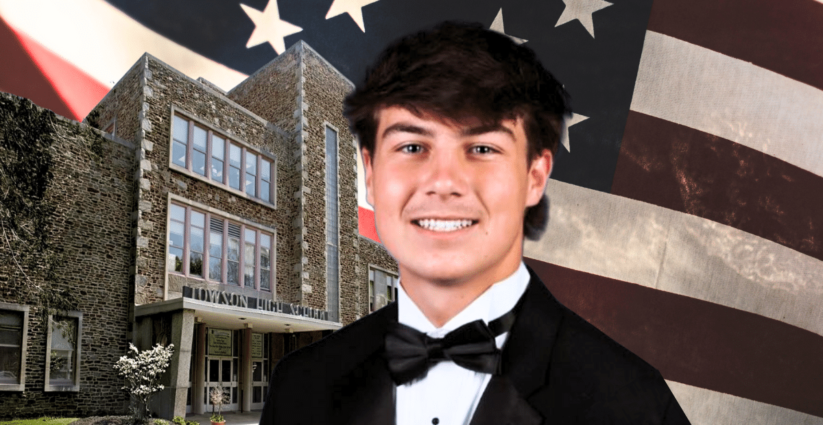 Parker Jensen, a high school senior in Baltimore County Public Schools, was suspended for inquiring about missing American flags in classrooms.