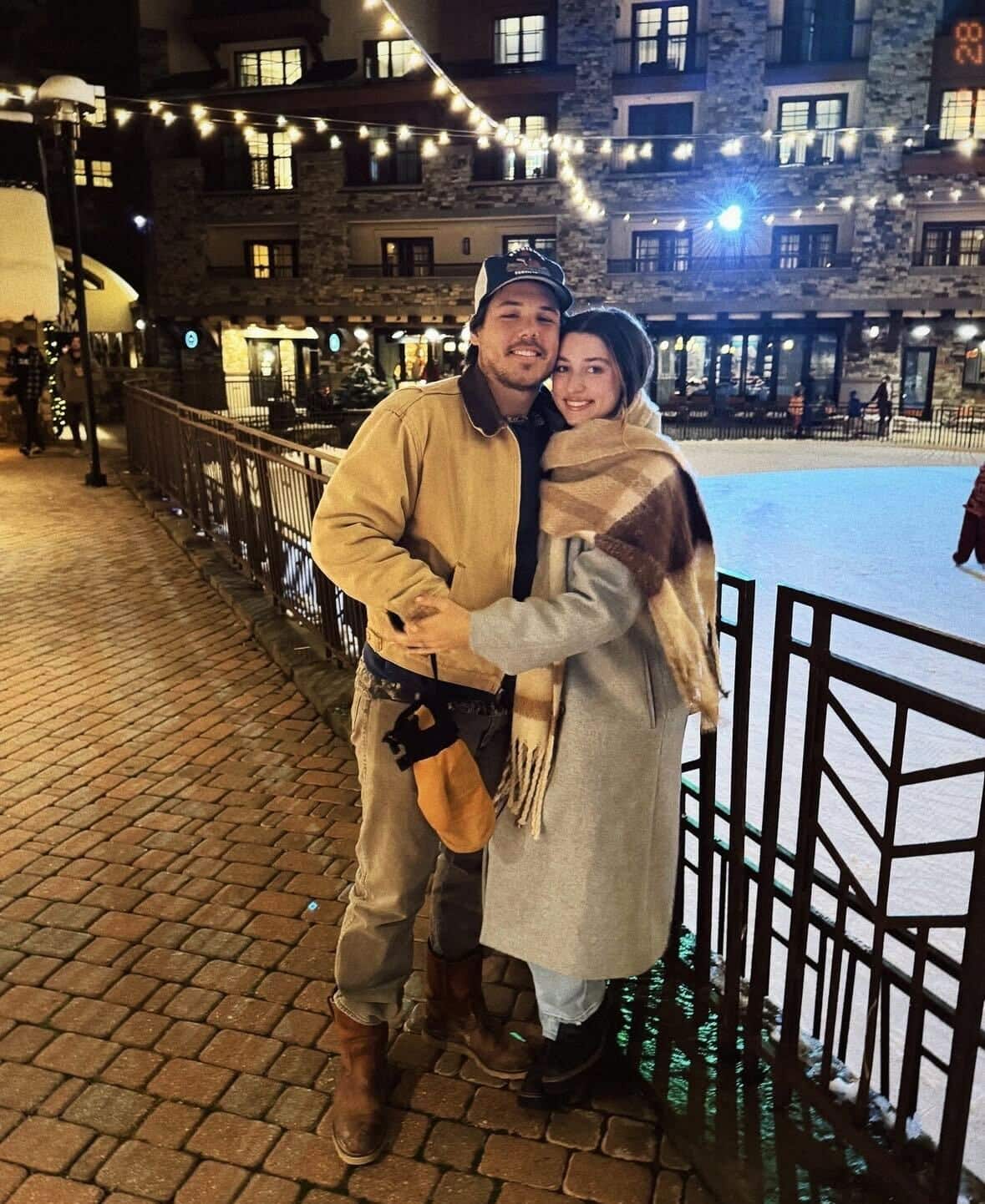 Bella Robertson on vacation with her husband Jacob