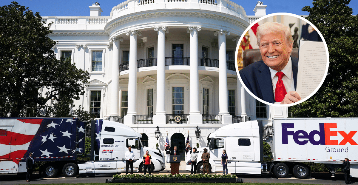 President Donald Trump signed an executive order on April 28 requiring truckers in America to speak English.