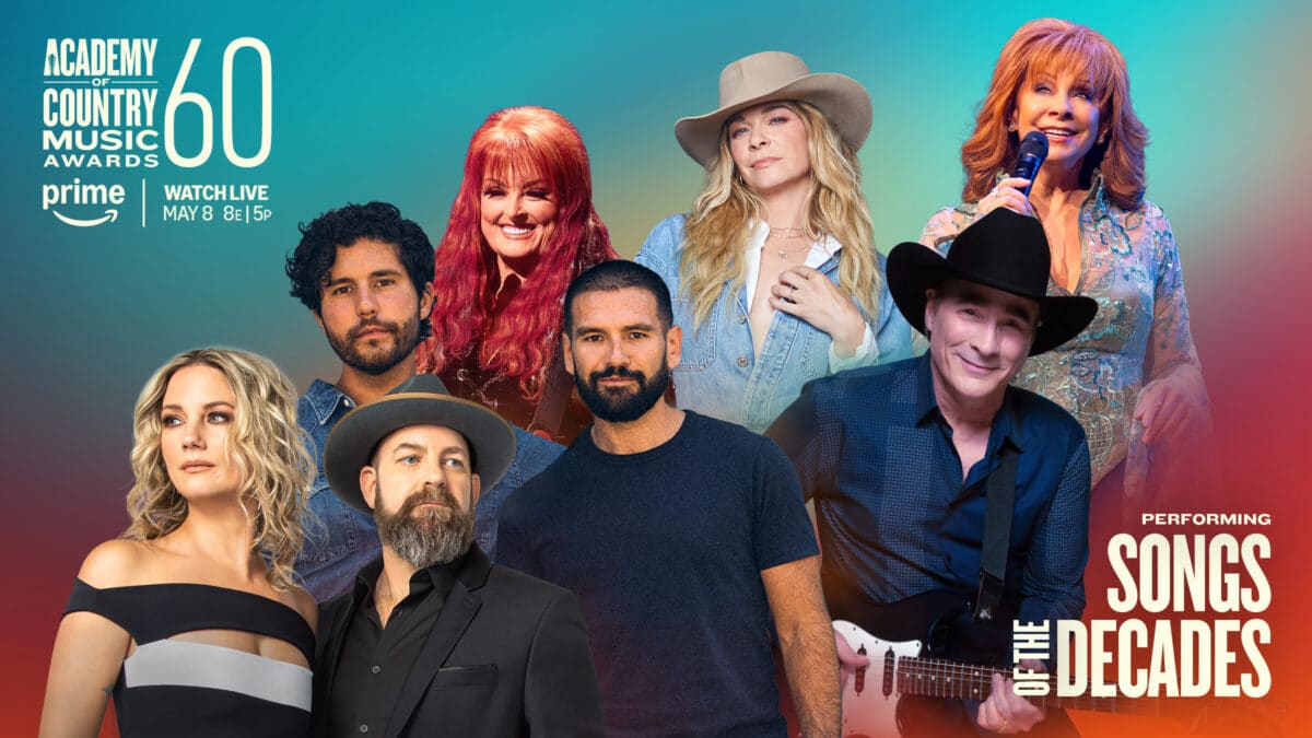 The performers of the "Songs of the Decades" opening number at the 60th ACM Awards.