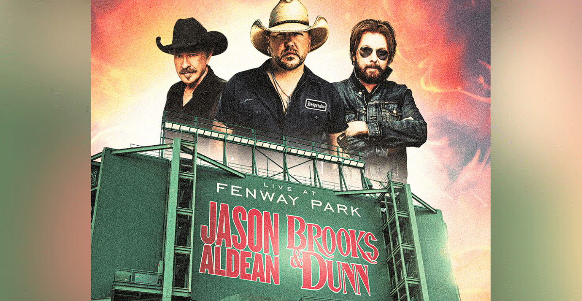 Jason Aldean and Brooks and Dunn Fenway Park concert advertisement