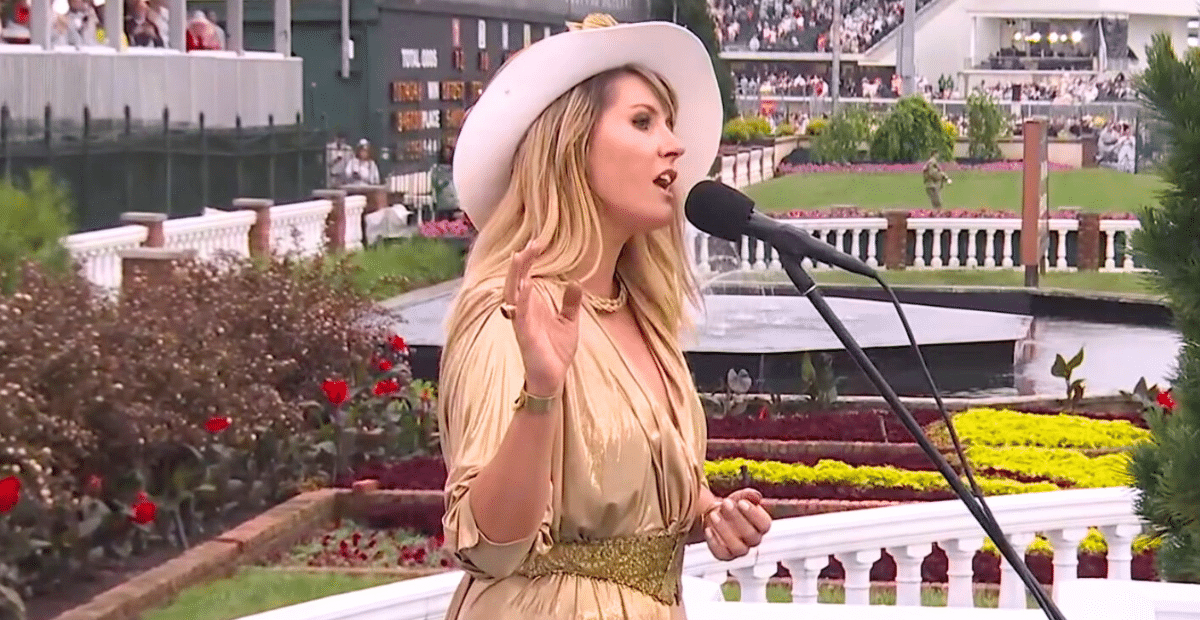 Grace Potter sings the National Anthem at the Kentucky Derby