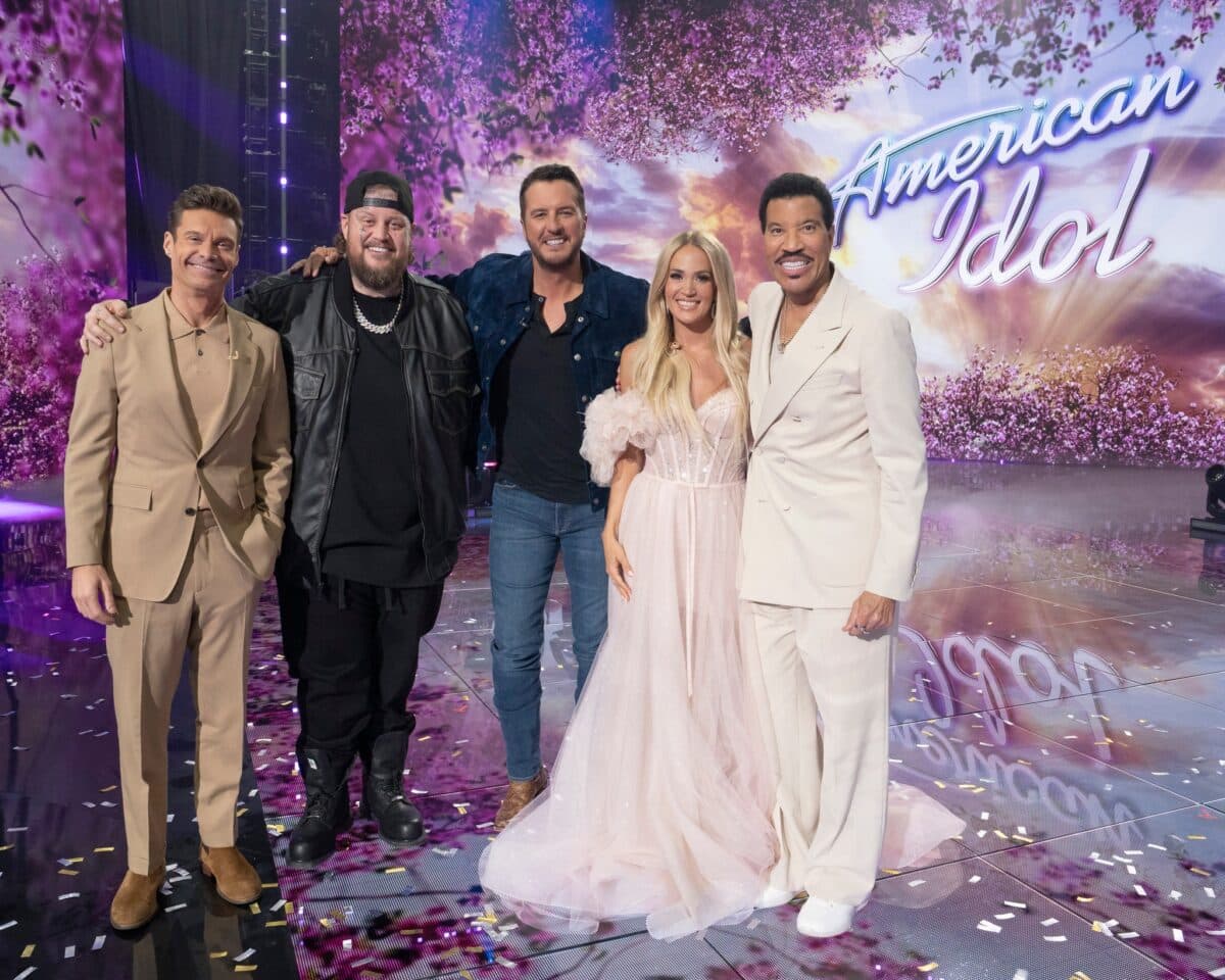 Ryan Seacrest, Jelly Roll, Luke Bryan, Carrie Underwood, and Lionel Richie