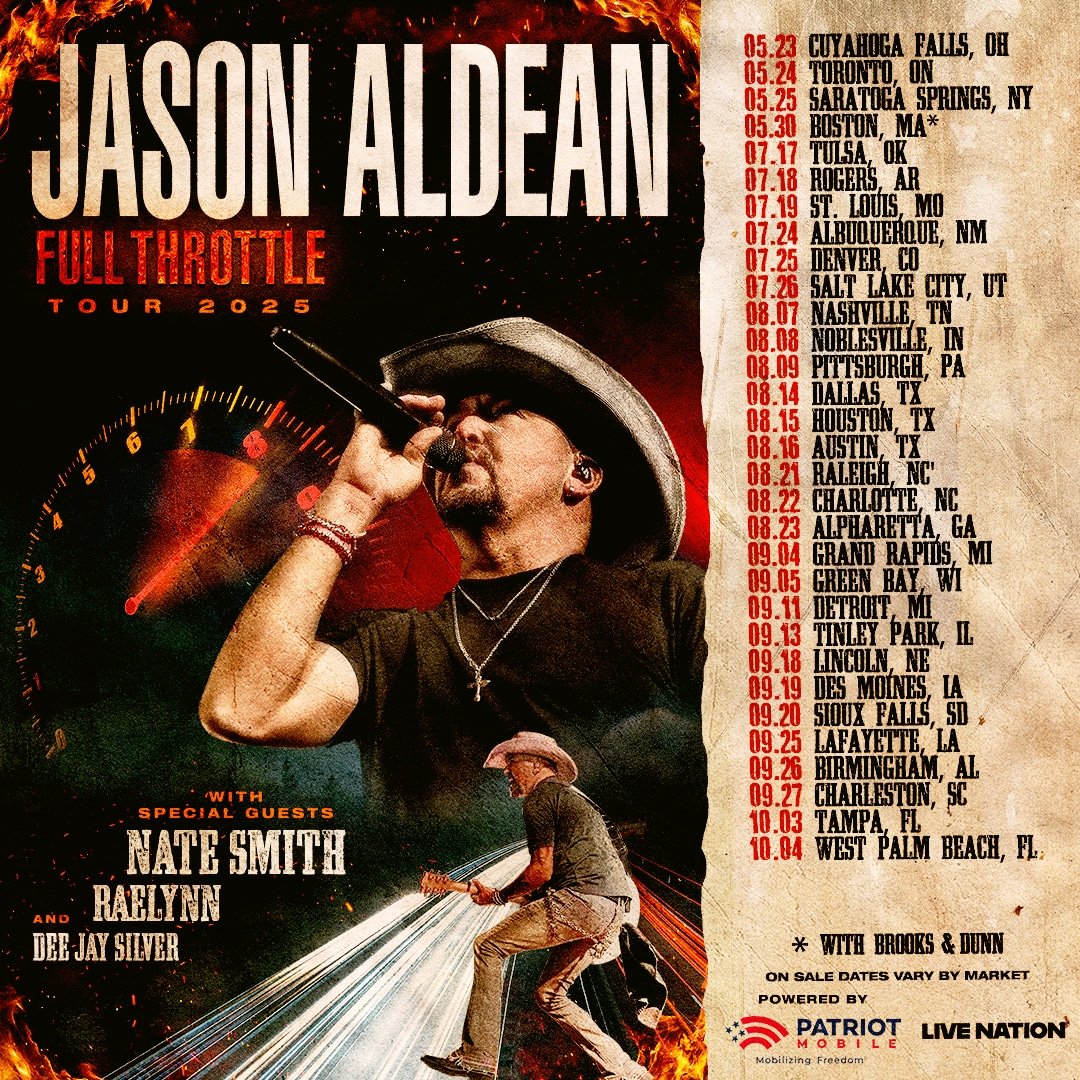 Jason Aldean is set to kick off his Full Throttle Tour at the end of May 2025. 