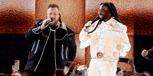 Jelly Roll and Shaboozey performing at the 60th ACM Awards