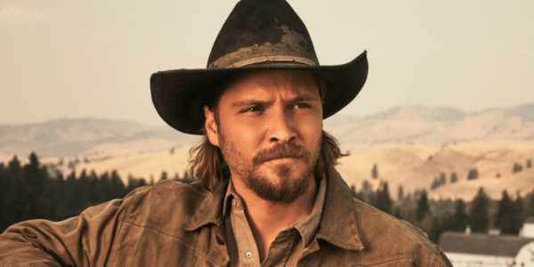 Luke Grimes in character as Kayce Dutton, who will soon be the subject of his own Yellowstone spinoff