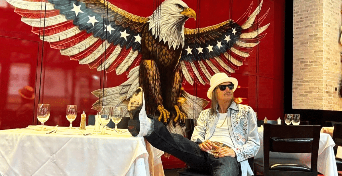 Kid Rock at his new restaurant, The Detroit Cowboy