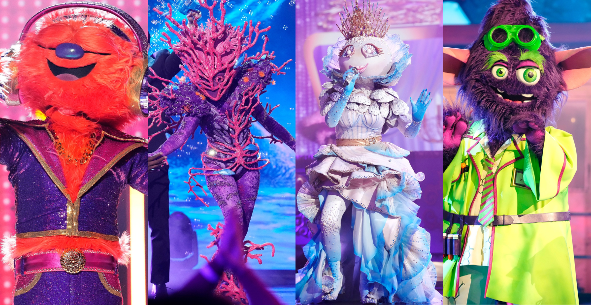 Boogie Woogie, Coral, Pearl, and Mad Scientist Monster on The Masked Singer