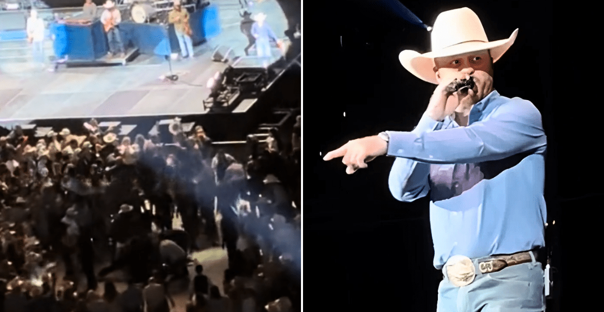 Cody Johnson patriotic concert brawl