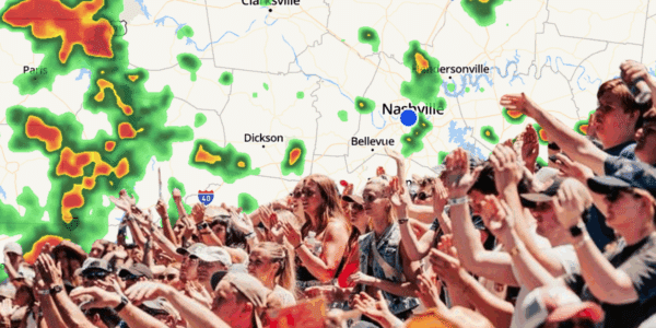 The second day of the 2025 CMA Fest was threatened by thunderstorms.