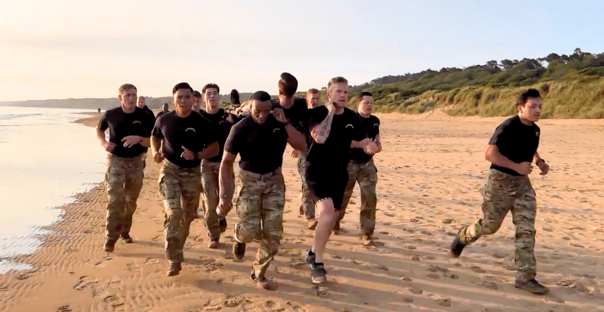 For the 81st anniversary of D-Day, Secretary of Defense Pete Hegseth ran on Omaha Beach with members of the U.S. Armed Forces.