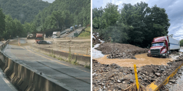 Numerous vehicles were damaged in recent flooding and mudslides in east Tennesee and west North Carolina