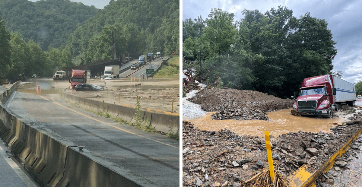 Numerous vehicles were damaged in recent flooding and mudslides in east Tennesee and west North Carolina