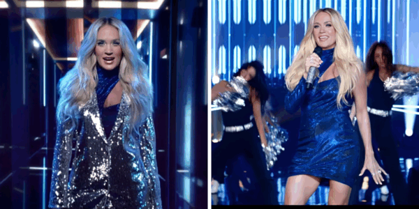 Carrie Underwood returned to sing the Sunday Night Football anthem for the 13th year