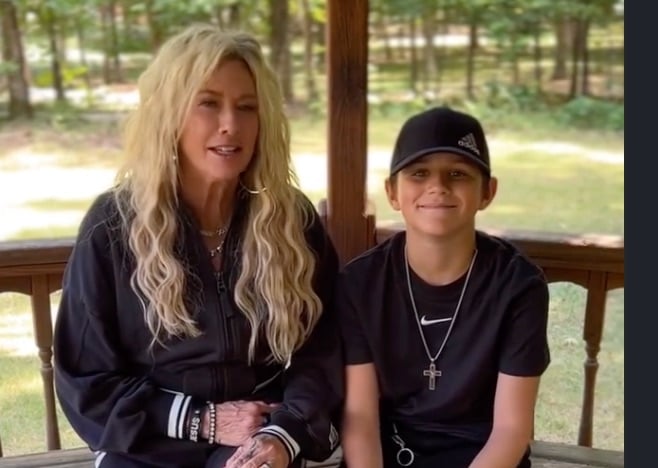 Francie Chapman and her grandson, Anthony Zecca