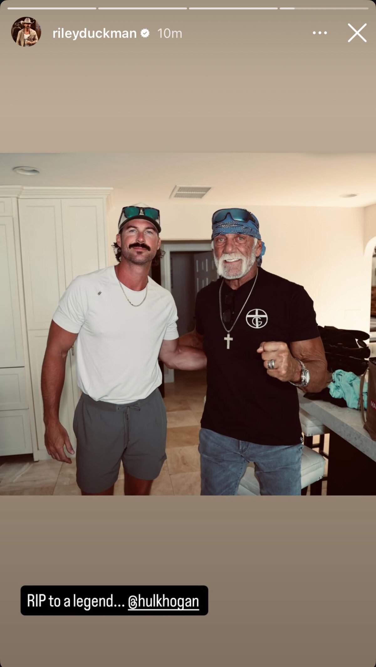 Riley Green reacts to Hulk Hogan's Death (Photo Credit: Riley Green / Instagram)