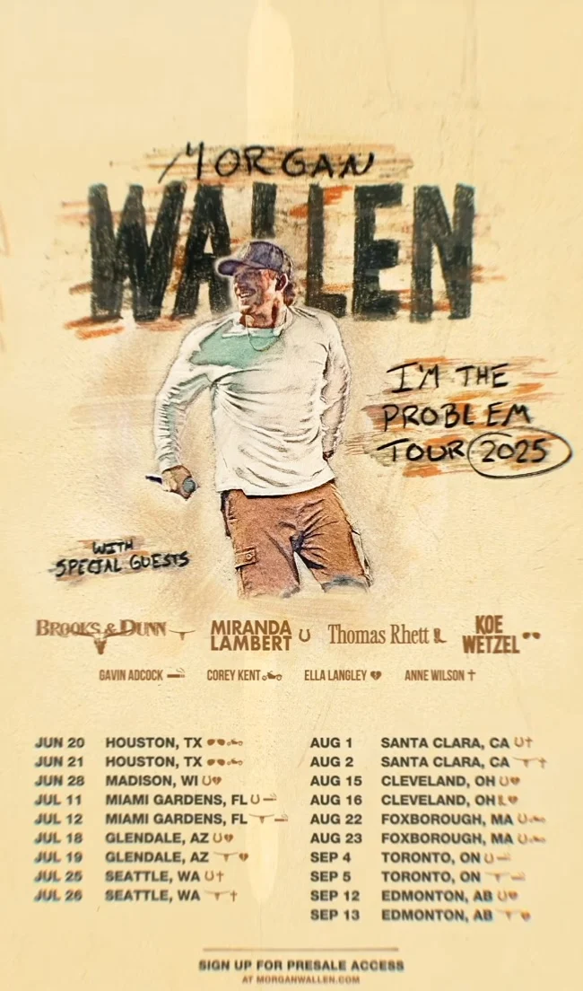 Morgan Wallen’s “I’m The Problem” Tour schedule (Photo Credit: Morgan Wallen / Instagram)