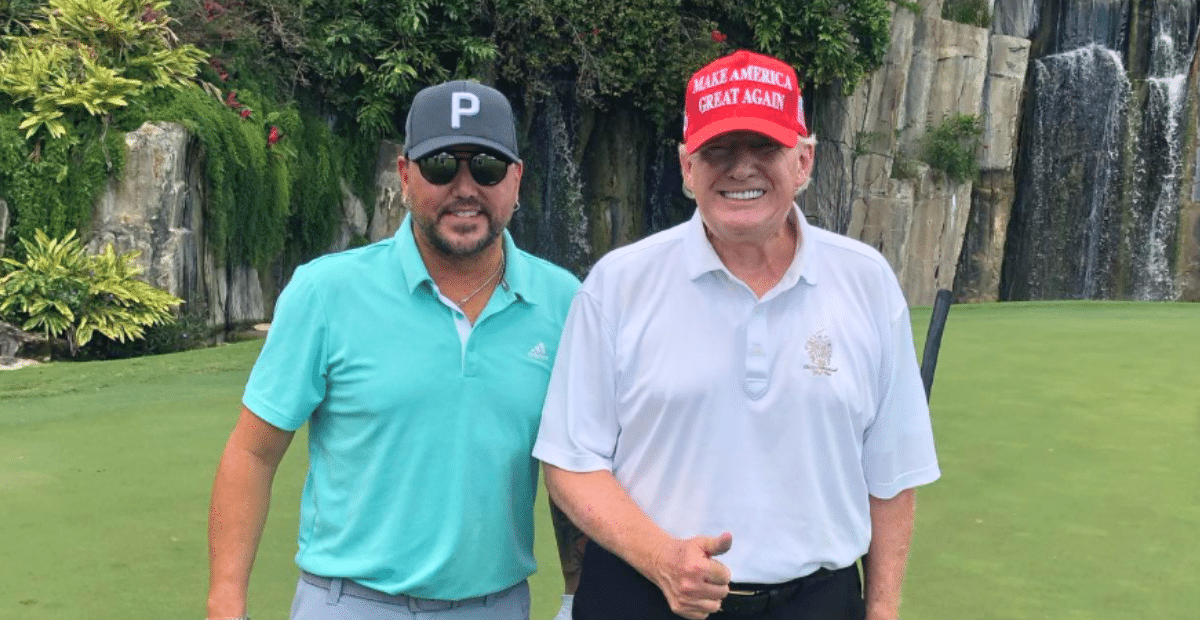 Jason Aldean with President Trump