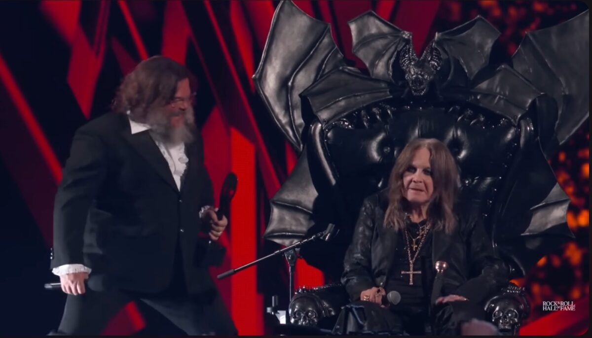 Jack Black inducts Ozzy Osbourne into the Rock & Roll Hall Of Fame in 2024