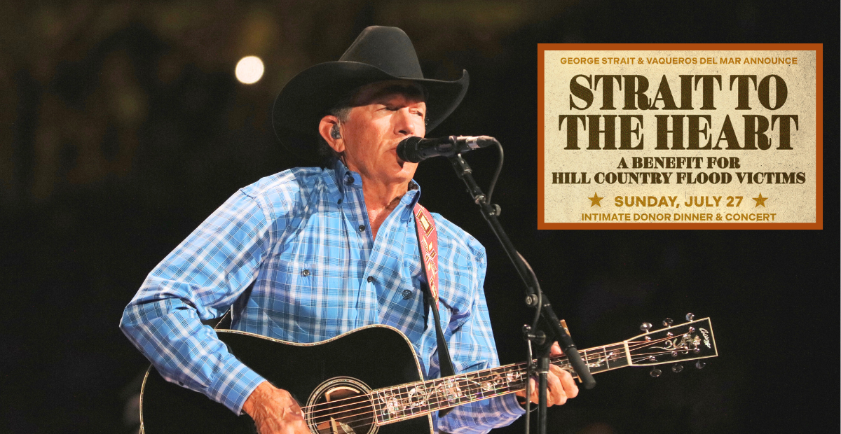 George Strait announces "Strait To The Heart," a benefit concert and dinner for the Texas flood victims.