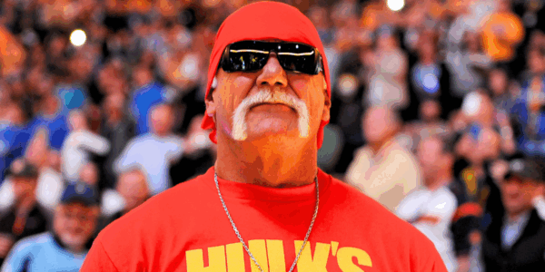 Hulk Hogan at a Brooklyn Nets game at Oracle Arena in 2014