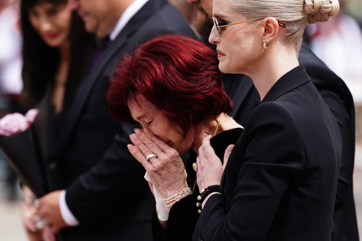 Sharon Osbourne breaks down crying amid Ozzy Osbourne's funeral procession