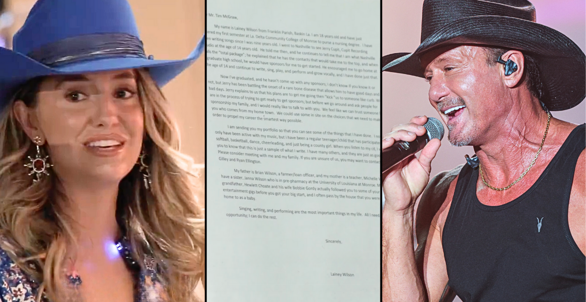 When Lainey Wilson was 18, she wrote a letter to Tim McGraw in hopes that he could help her start her career in country music. 15 years later, that letter is now on display at the Country Music Hall of Fame and Museum.