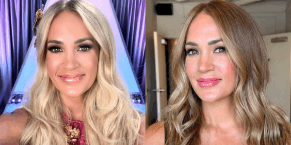 Carrie Underwood ditched her bright blonde hair to go for her more natural color