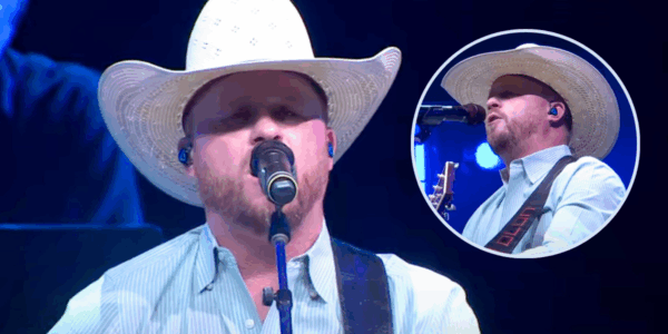 Cody Johnson sings "How Great Thou Art" at the "Band Together Texas" benefit show