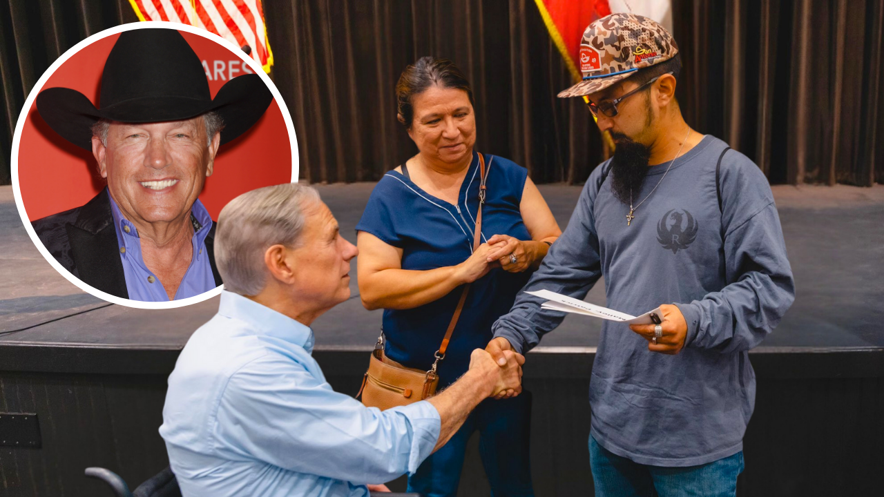 texas governor greg abbott and george strait