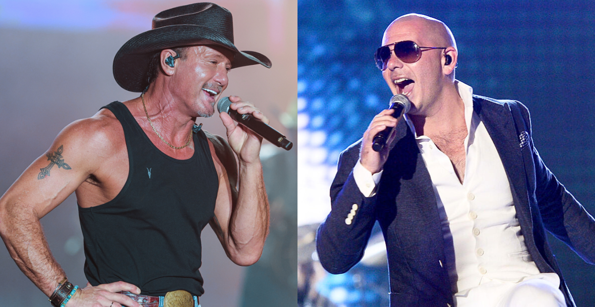tim mcgraw and pitbull perform "I Like It, I Love It"