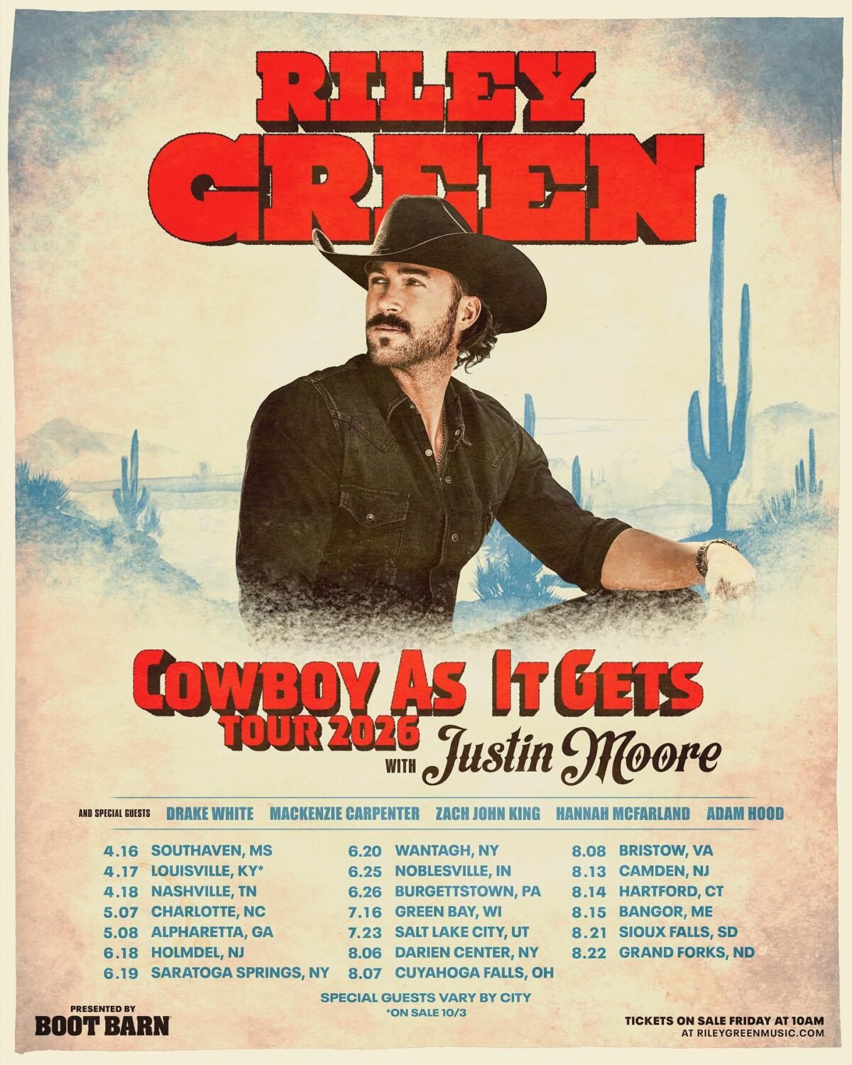 Riley Green 2026 tour