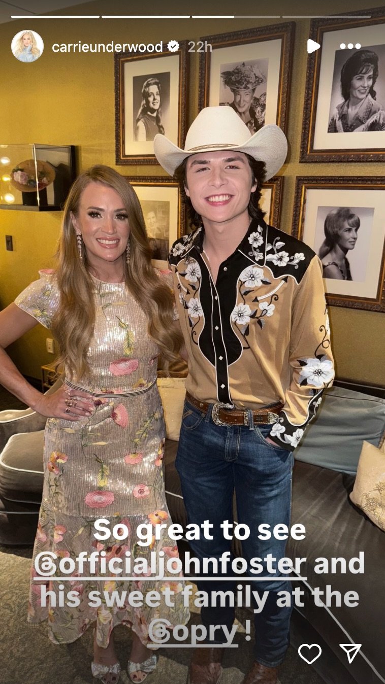 Carrie Underwood John Foster backstage Opry