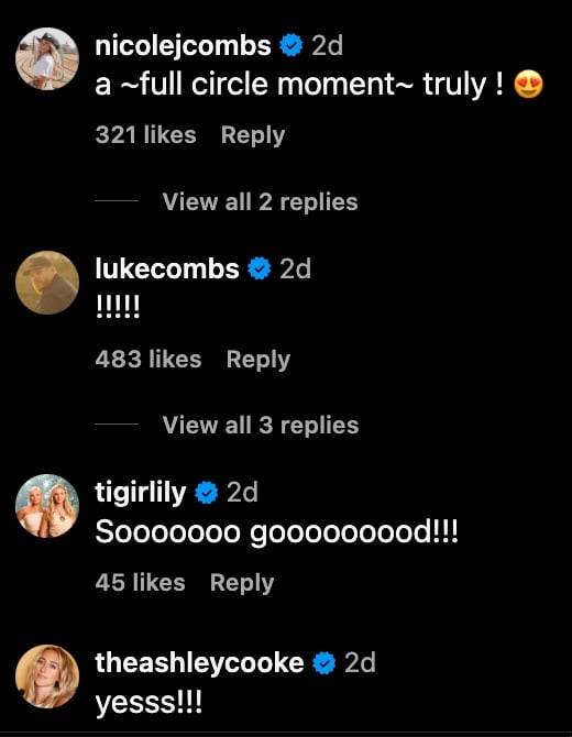 Reactions to Luke Combs and Carly Pearce singing the #1 song they wrote together
