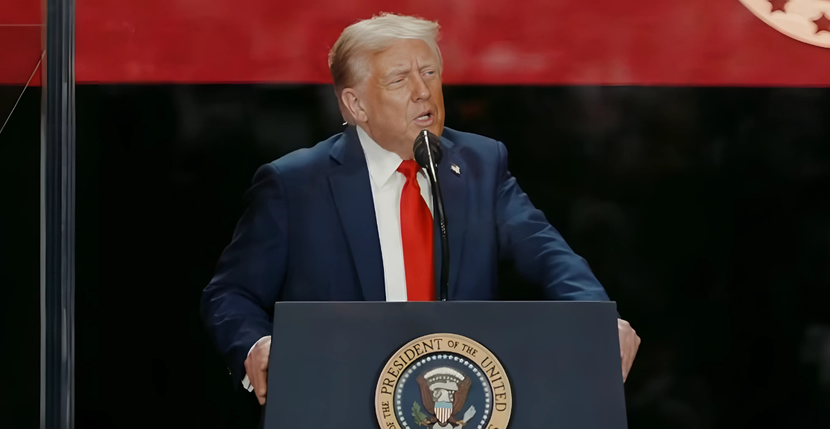 Donald Trump speaks at Charlie Kirk's memorial