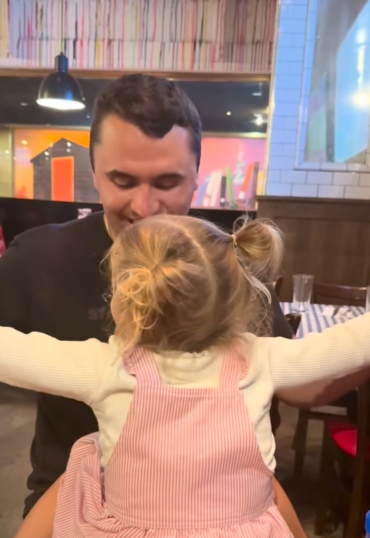 Charlie Kirk telling his daughter how he and his wife first met