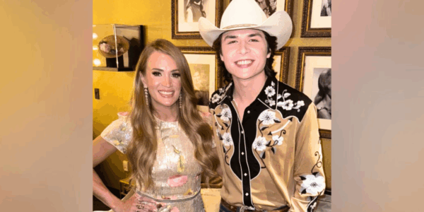 Carrie Underwood and John Foster backstage at the Opry