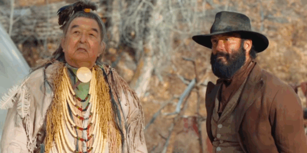 Graham Greene and Tim McGraw in a key scene in 1883