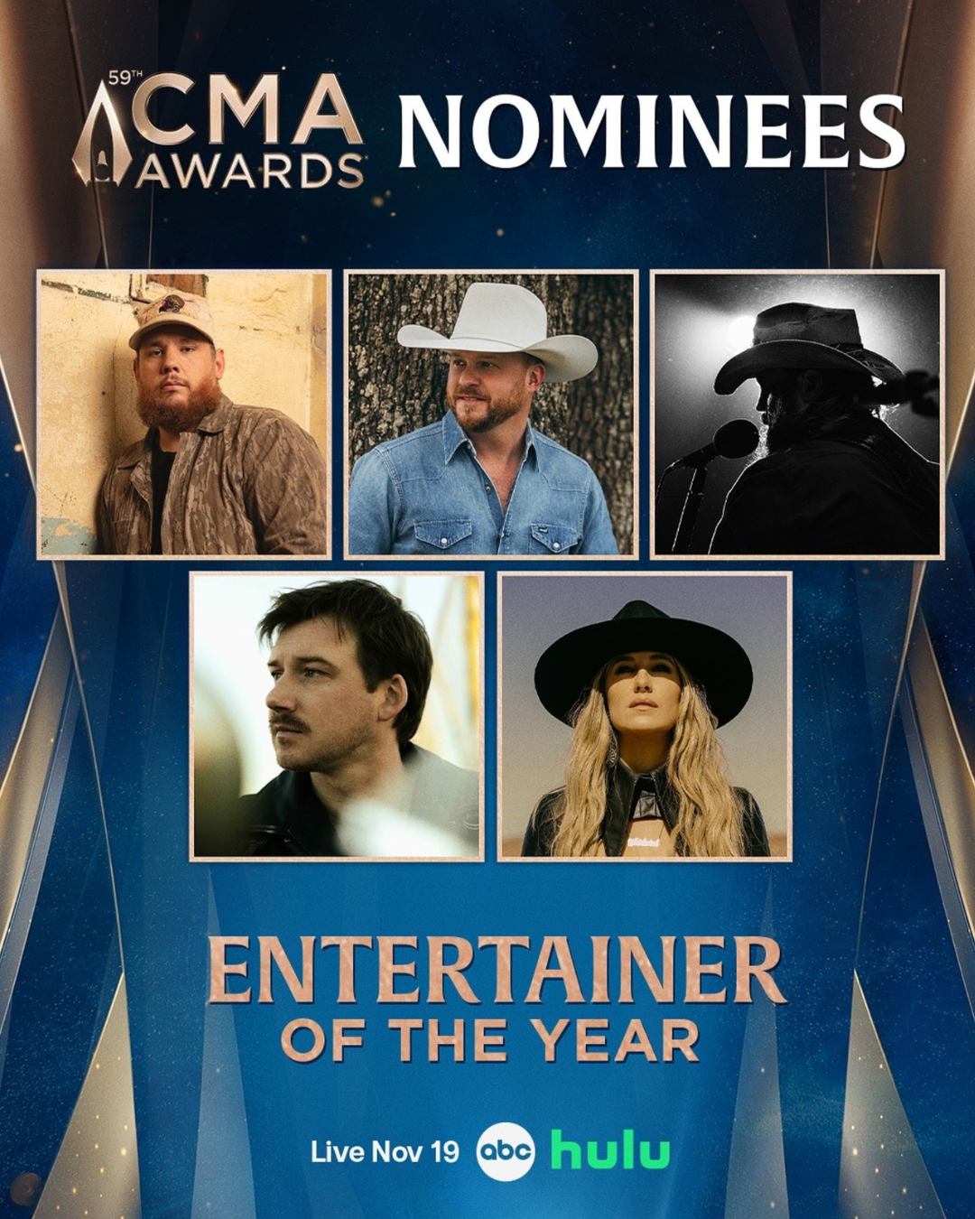 Entertainer of the Year nominees at the 59th Annual CMA Awards