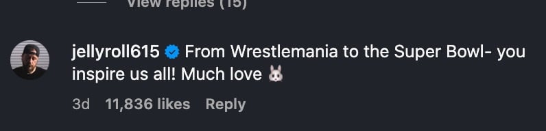 Jelly Roll reacts to Bad Bunny performing at the Super Bowl halftime show