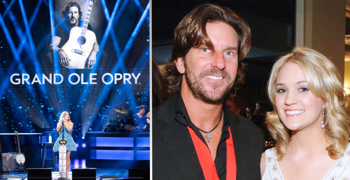 Carrie Underwood performs a tribute to Brett James at the Opry