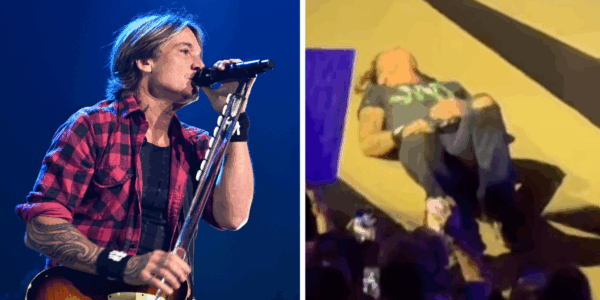 Keith Urban "collapses" to the ground after finding out a fan's name