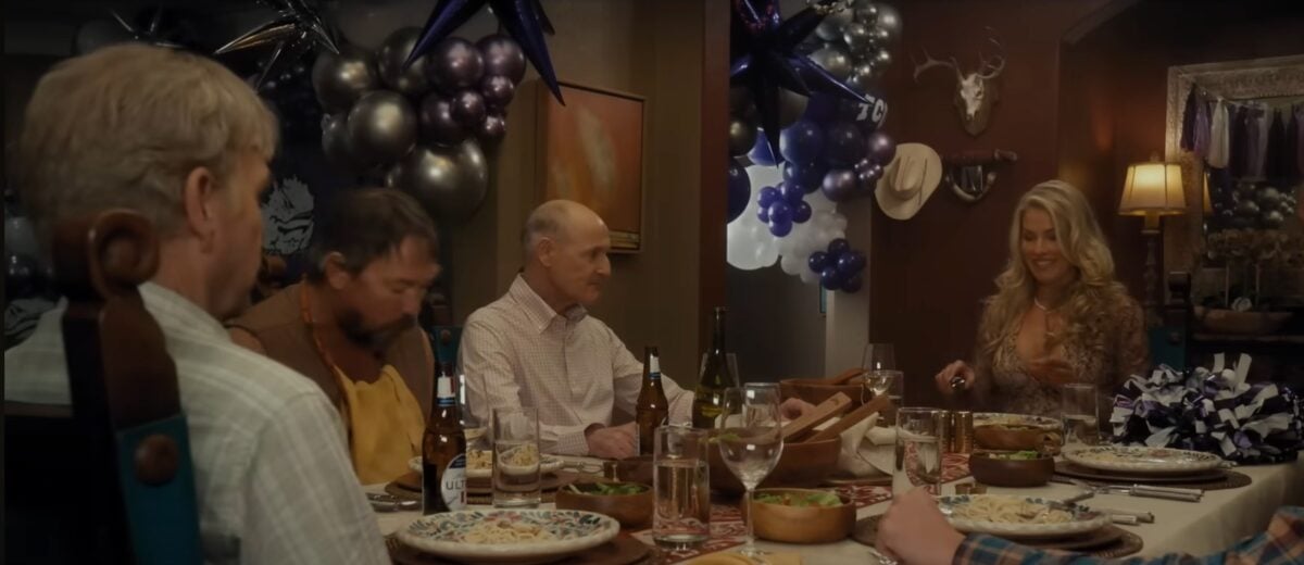 The celebratory dinner in Season 2, Episode 1
