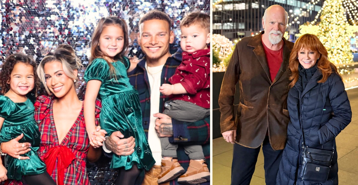 Kane and Katelyn Brown with their kids, and Reba McEntire and Rex Linn, the country stars who celebrated Christmas this year