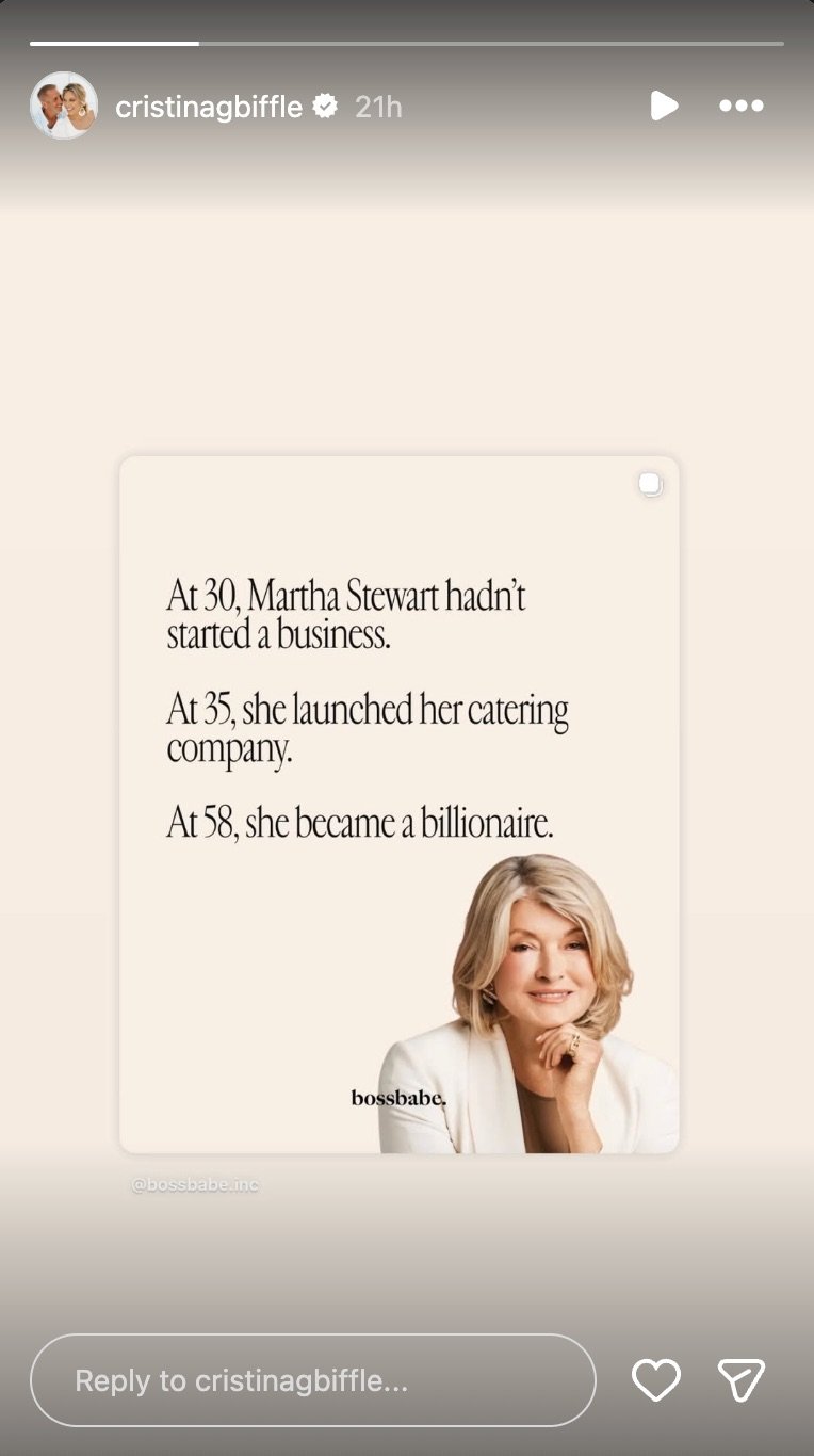 Cristina Biffle shared this, her final post on Instagram, moments before her death.