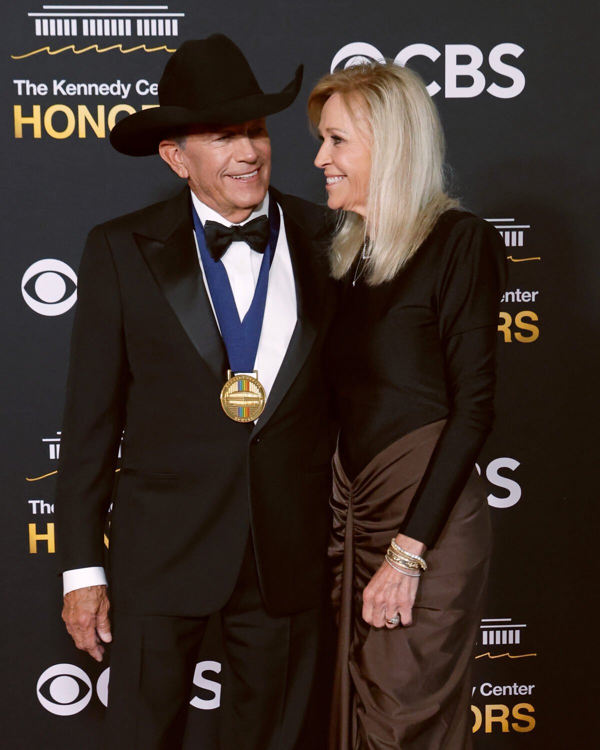 George Strait with his wife, Norma, at the 2025 Kennedy Center Honors